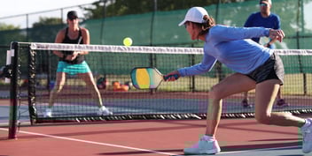 People playing pickleball